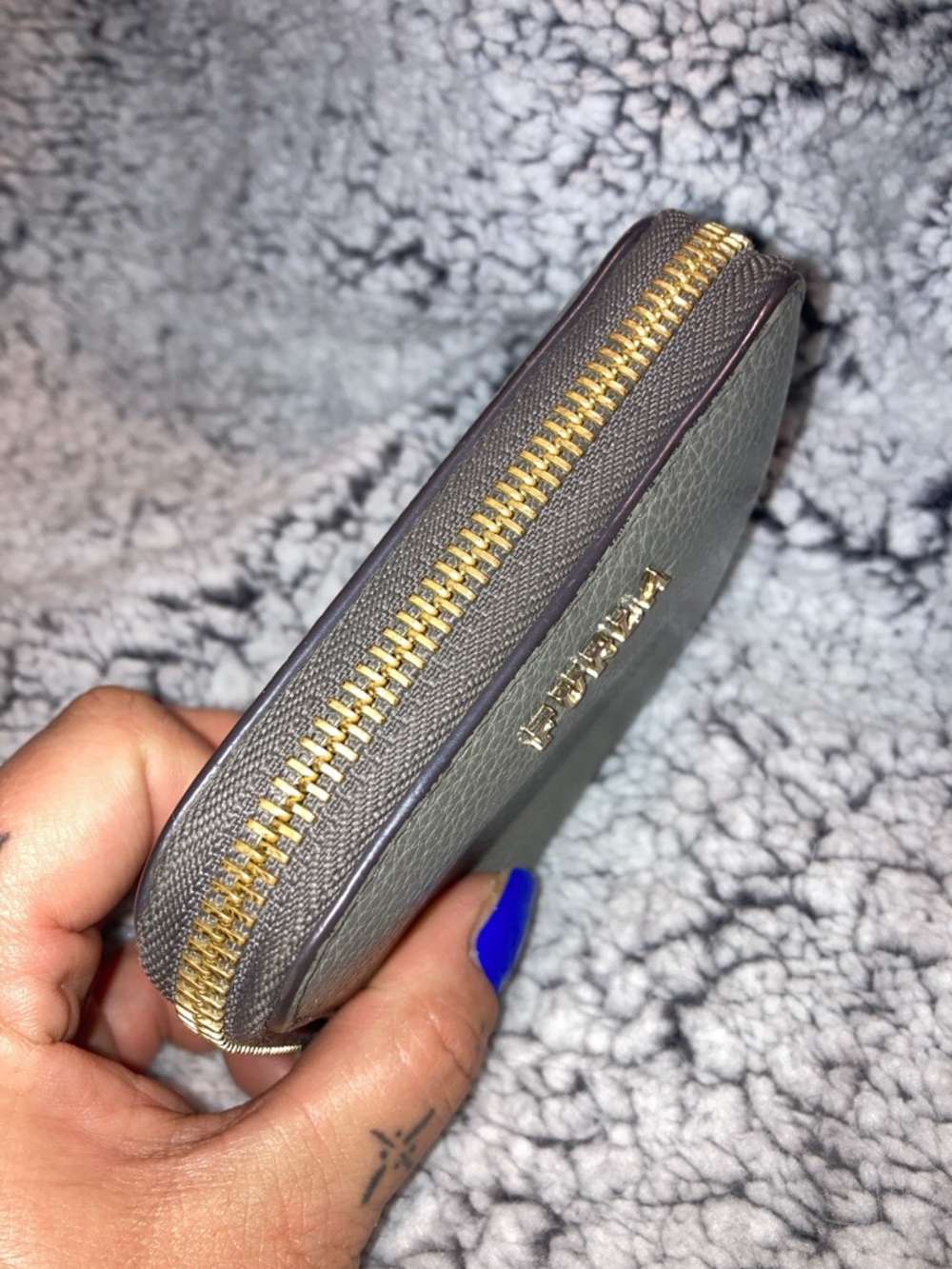Furla Pebbled Zip-Around Wallet in gray - Picture 3 of 10